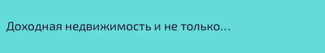 Доходная недвижимость и не только…